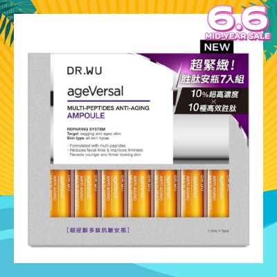 DR. WU Ageversal Multi Peptides Anti Aging Ampoule 1.5ml x7 Pieces