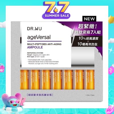 DR. WU - Ageversal Multi Peptides Anti Aging Ampoule 1.5ml x7 Pieces (Expiry: May`2027)