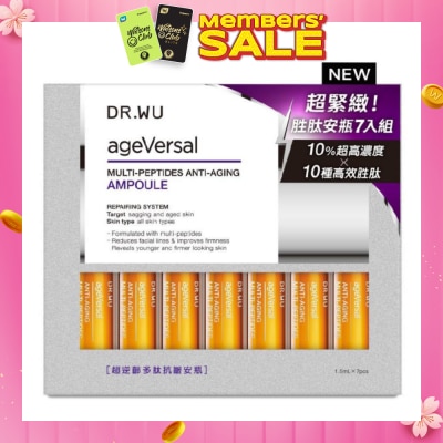 DR. WU Ageversal Multi Peptides Anti Aging Ampoule 1.5ml x7 Pieces