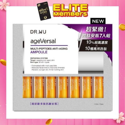 DR. WU Ageversal Multi Peptides Anti Aging Ampoule 1.5ml x7 Pieces