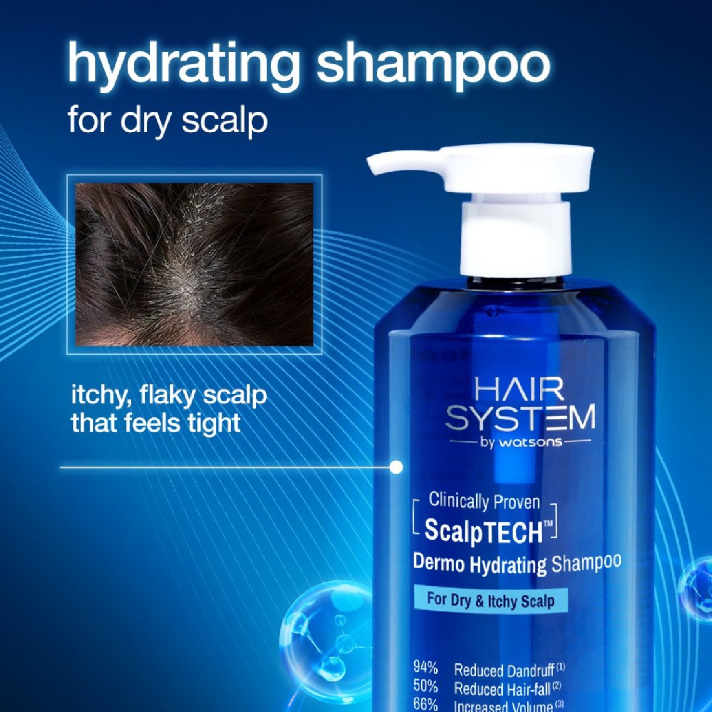 ScalpTECH Dermo Hydrating Shampoo For Dry & Itchy Scalp 500ml