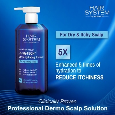 HAIR SYSTEM BY WATSONS - ScalpTECH Dermo Hydrating Shampoo For Dry & Itchy Scalp 500ml