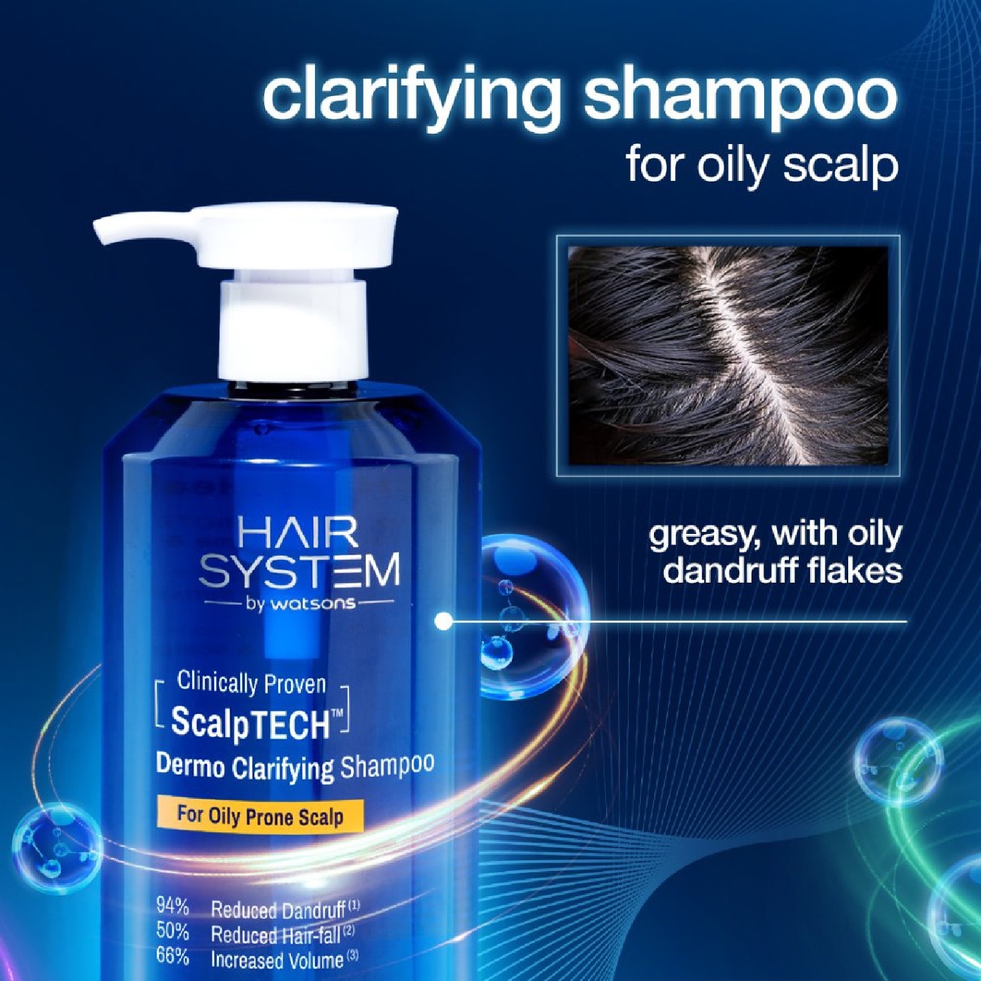 ScalpTECH Dermo Clarifying Shampoo For Oily Prone Scalp 500ml