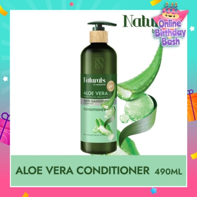 NATURALS BY WATSONS Aloe Vera + Peptide Anti-Dandruff Conditioner (For Dry & Dandruff Prone Scalp) 490ml
