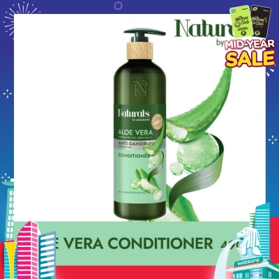 NATURALS BY WATSONS Aloe Vera + Peptide Anti-Dandruff Conditioner (For Dry & Dandruff Prone Scalp) 490ml