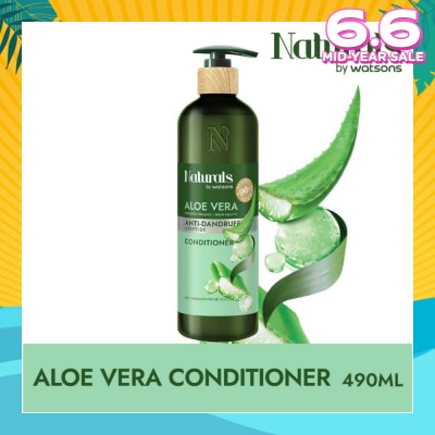 NATURALS BY WATSONS Aloe Vera + Peptide Anti-Dandruff Conditioner (For Dry & Dandruff Prone Scalp) 490ml