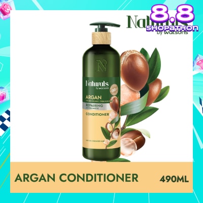 NATURALS BY WATSONS Argan + Ceramide Repairing Conditioner (For Very Dry & Damaged Hair) 490ml