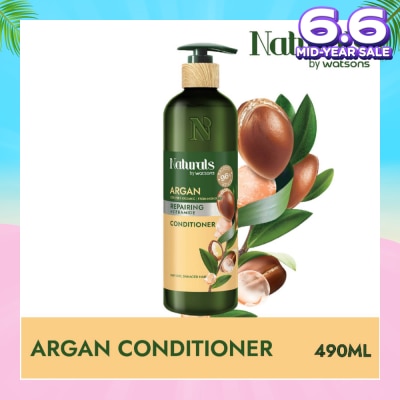 NATURALS BY WATSONS Argan + Ceramide Repairing Conditioner (For Very Dry & Damaged Hair) 490ml
