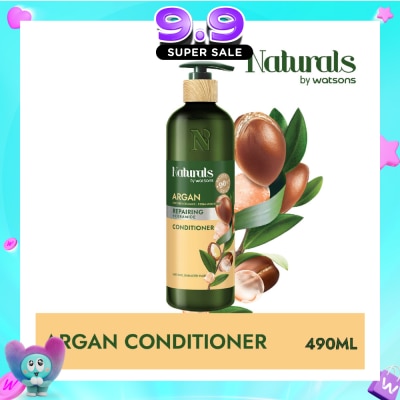 NATURALS BY WATSONS - Argan + Ceramide Repairing Conditioner (For Very Dry & Damaged Hair) 490ml image