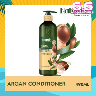 NATURALS BY WATSONS Argan + Ceramide Repairing Conditioner (For Very Dry & Damaged Hair) 490ml