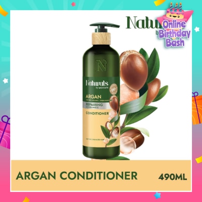 NATURALS BY WATSONS Argan + Ceramide Repairing Conditioner (For Very Dry & Damaged Hair) 490ml