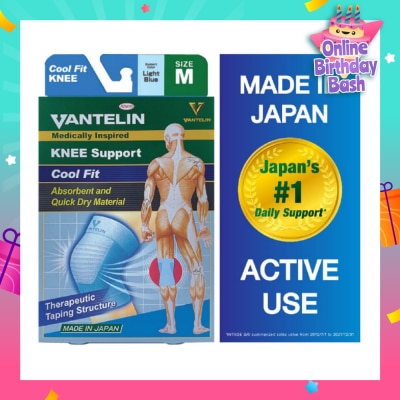 VANTELIN Medically Inspired Knee Support Cool Blue Fit Size M 1s