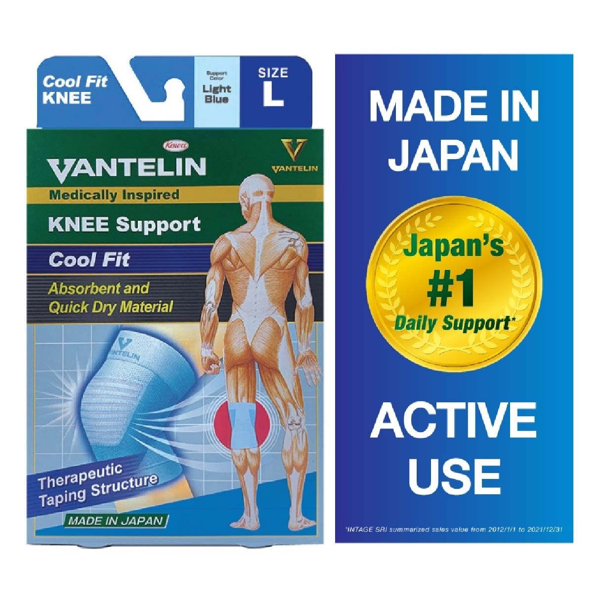 Vantelin Knee Support Cool Fit Blue L