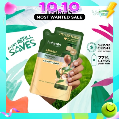 NATURALS BY WATSONS Argan + Ceramide Repairing Conditioner Refill Pack 450ml image