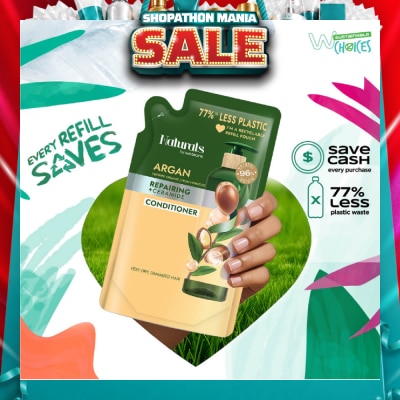 NATURALS BY WATSONS - Argan + Ceramide Repairing Conditioner Refill Pack 450ml
