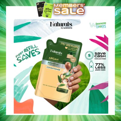 NATURALS BY WATSONS - Argan + Ceramide Repairing Conditioner Refill Pack 450ml
