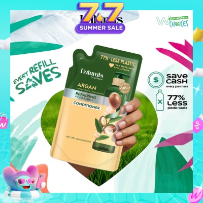 NATURALS BY WATSONS - Argan + Ceramide Repairing Conditioner Refill Pack 450ml