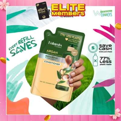 NATURALS BY WATSONS [CNY] Argan + Ceramide Repairing Conditioner Refill Pack 450ml
