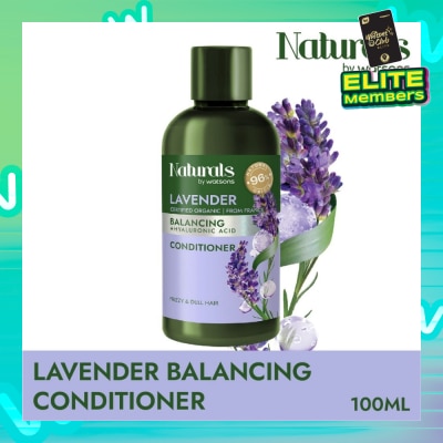 NATURALS BY WATSONS Lavender + Hyaluronic Acid Balancing Conditioner (For Frizzy & Dull Hair) 100ml