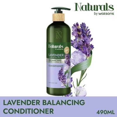 NATURALS BY WATSONS Lavender + Hyaluronic Acid Balancing Conditioner (For Frizzy & Dull Hair) 490ml