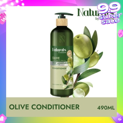 NATURALS BY WATSONS Olive + Ceramide Deep Moisturising Conditioner (For Thick & Coarse Hair) 490ml