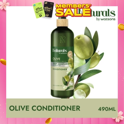 NATURALS BY WATSONS Olive + Ceramide Deep Moisturising Conditioner (For Thick & Coarse Hair) 490ml