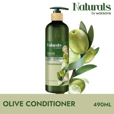 NATURALS BY WATSONS Olive + Ceramide Deep Moisturising Conditioner (For Thick & Coarse Hair) 490ml