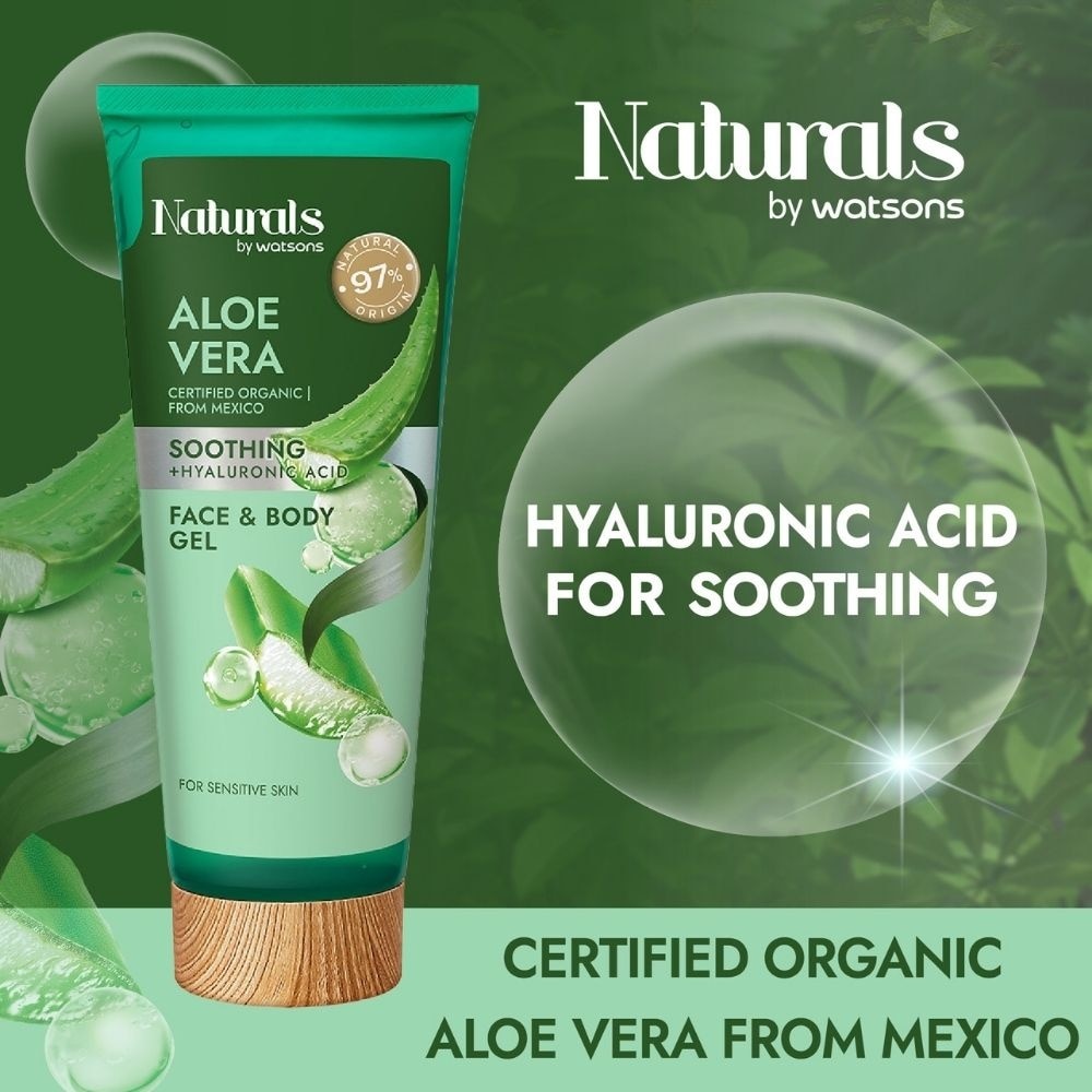 Aloe Vera + Hyaluronic Acid Face & Body Gel (For Sensitive Skin) 200ml