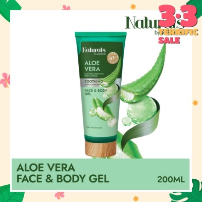 NATURALS BY WATSONS Aloe Vera + Hyaluronic Acid Face & Body Gel (For Sensitive Skin) 200ml