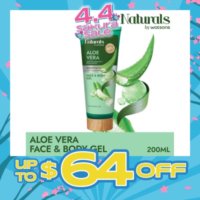 NATURALS BY WATSONS - Aloe Vera + Hyaluronic Acid Face & Body Gel (For Sensitive Skin) 200ml