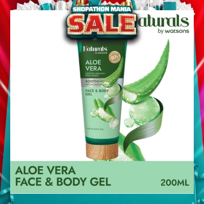 NATURALS BY WATSONS - Aloe Vera + Hyaluronic Acid Face & Body Gel (For Sensitive Skin) 200ml