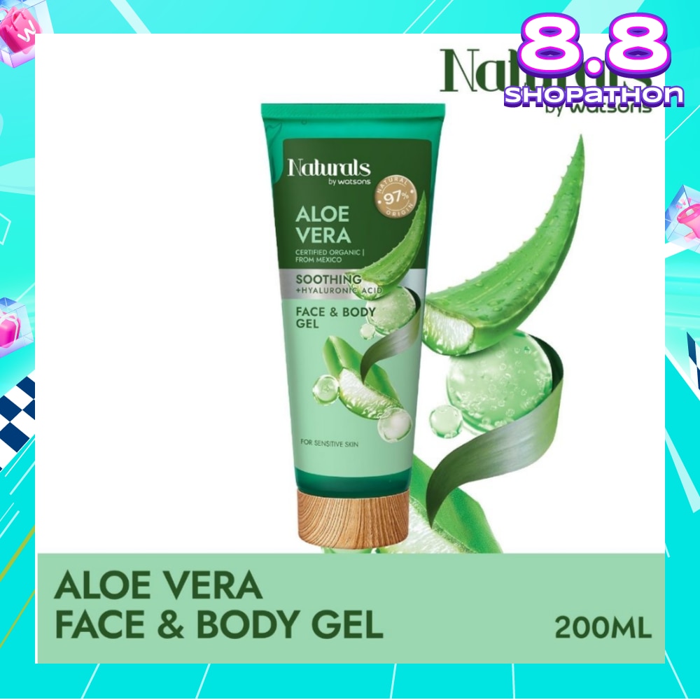 Aloe Vera + Hyaluronic Acid Face & Body Gel (For Sensitive Skin) 200ml