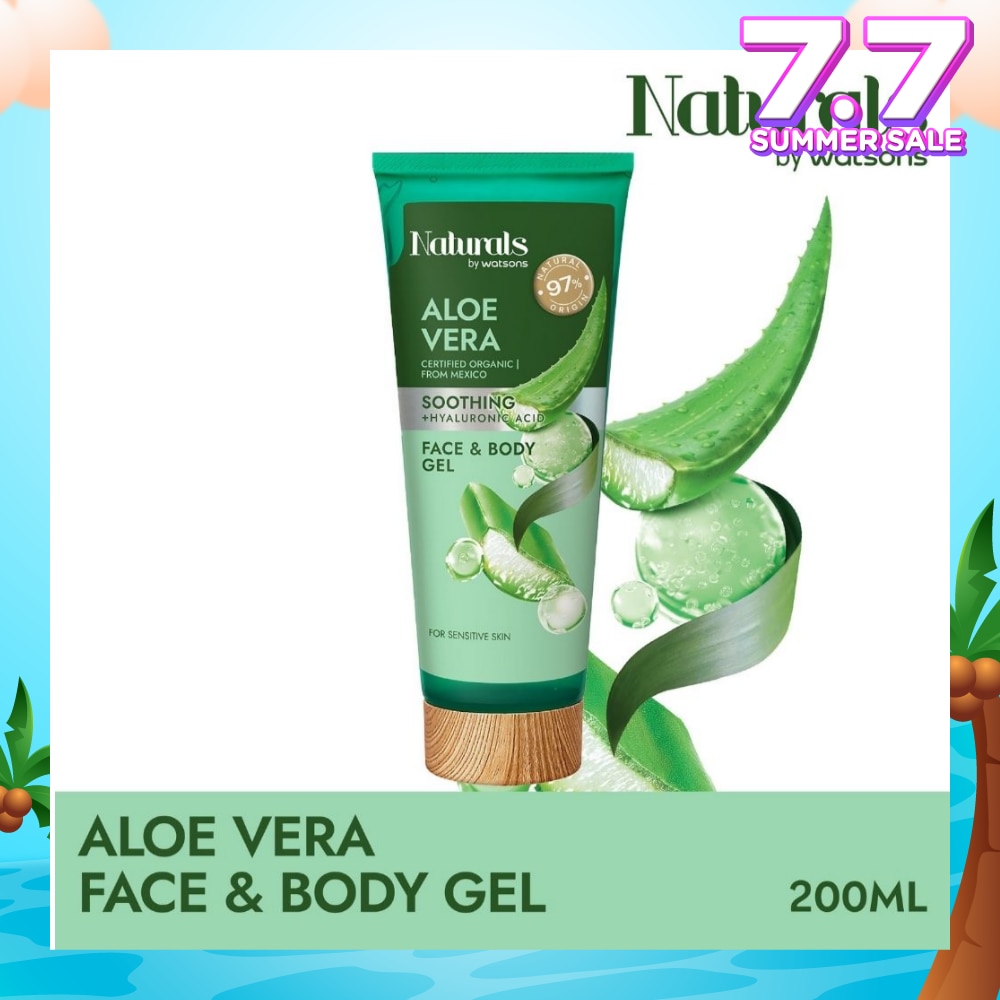 Aloe Vera + Hyaluronic Acid Face & Body Gel (For Sensitive Skin) 200ml