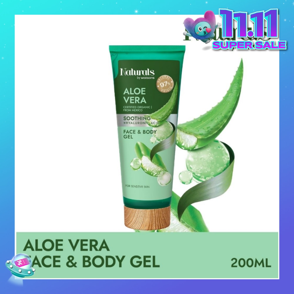 Aloe Vera + Hyaluronic Acid Face & Body Gel (For Sensitive Skin) 200ml
