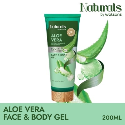 NATURALS BY WATSONS Aloe Vera + Hyaluronic Acid Face & Body Gel (For Sensitive Skin) 200ml