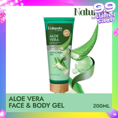 NATURALS BY WATSONS Aloe Vera + Hyaluronic Acid Face & Body Gel (For Sensitive Skin) 200ml