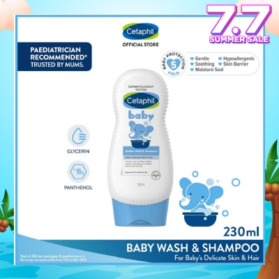 CETAPHIL BABY Baby Gentle Wash & Shampoo With Glycerin & Panthenol 230ml