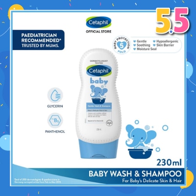 CETAPHIL BABY Baby Gentle Wash & Shampoo With Glycerin & Panthenol 230ml