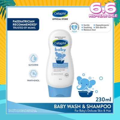 CETAPHIL BABY Baby Gentle Wash & Shampoo With Glycerin & Panthenol 230ml