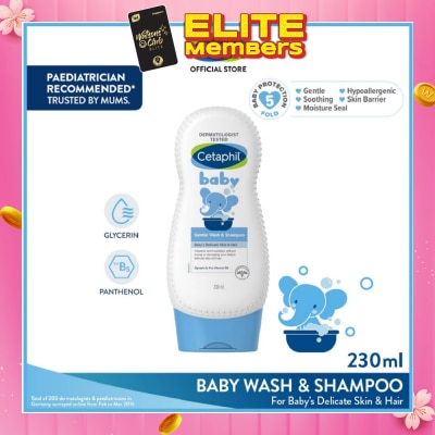 CETAPHIL BABY Baby Gentle Wash & Shampoo With Glycerin & Panthenol 230ml