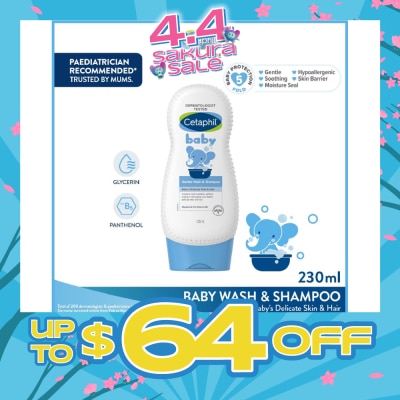 CETAPHIL BABY - Baby Gentle Wash & Shampoo With Glycerin & Panthenol 230ml