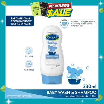 CETAPHIL BABY Baby Gentle Wash & Shampoo With Glycerin & Panthenol 230ml image