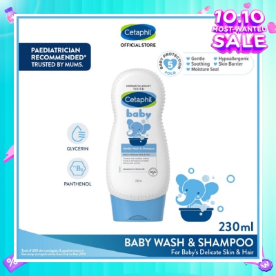 CETAPHIL BABY Baby Gentle Wash & Shampoo With Glycerin & Panthenol 230ml