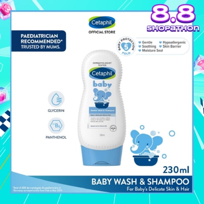 CETAPHIL BABY Baby Gentle Wash & Shampoo With Glycerin & Panthenol 230ml
