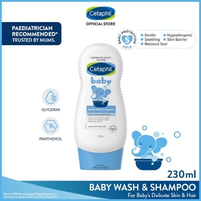 CETAPHIL BABY Baby Gentle Wash & Shampoo With Glycerin & Panthenol 230ml