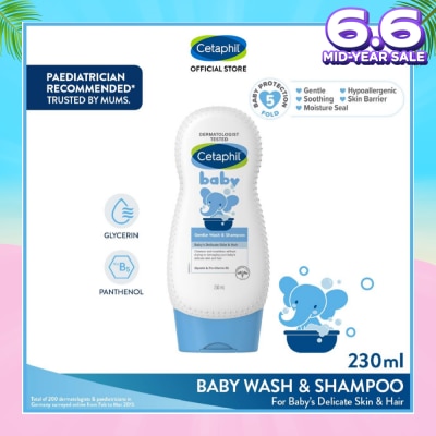 CETAPHIL BABY Baby Gentle Wash & Shampoo With Glycerin & Panthenol 230ml