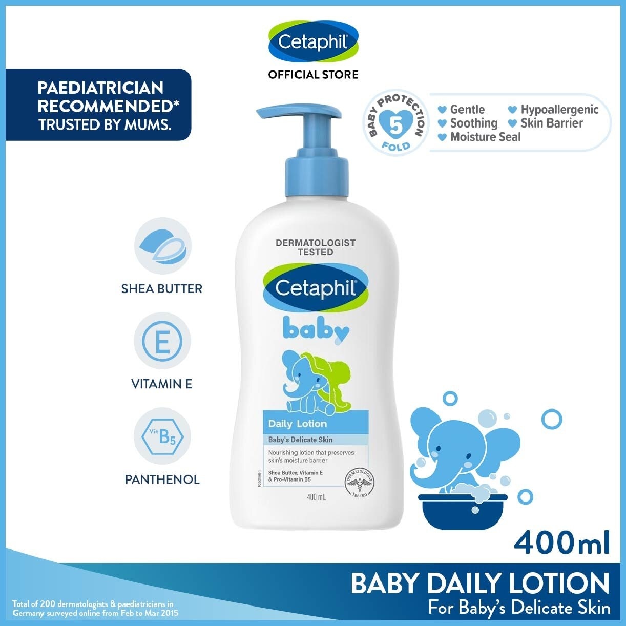 Baby Daily Lotion With Shea Butter 400ml