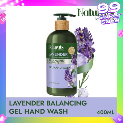 NATURALS BY WATSONS Lavender + Ceramide Balancing Gel Hand Wash (For Sensitive Skin) 400ml