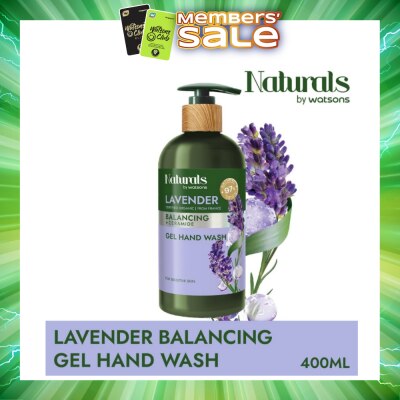 NATURALS BY WATSONS - Lavender + Ceramide Balancing Gel Hand Wash (For Sensitive Skin) 400ml