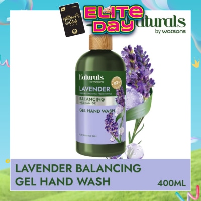 NATURALS BY WATSONS - Lavender + Ceramide Balancing Gel Hand Wash (For Sensitive Skin) 400ml